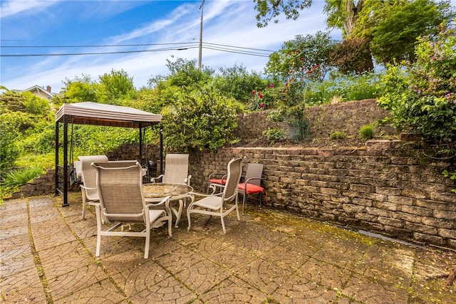 2920 Roland Ave, Baldwin Boro, PA 15227 - view of patio featuring a gazebo and outdoor dining space