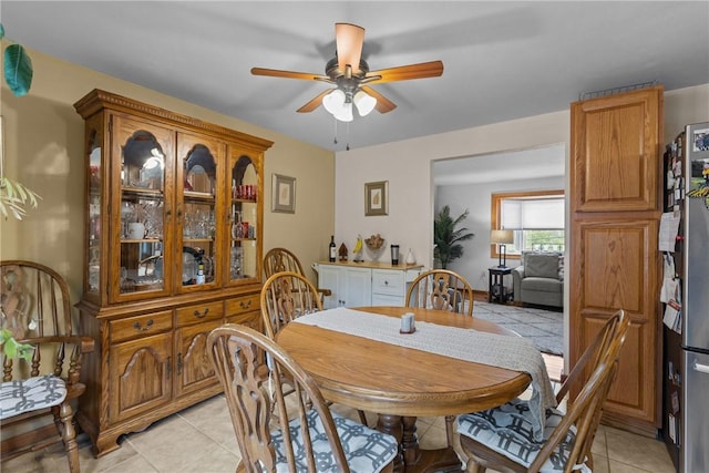 2920 Roland Ave, Baldwin Boro, PA 15227 - dining room with light tile patterned flooring and a ceiling fan