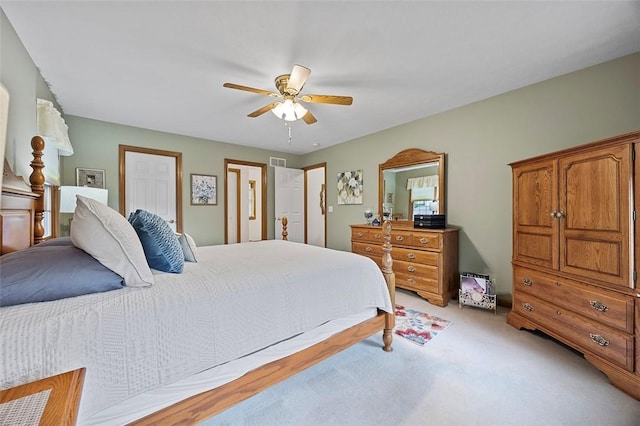 1408 Fernledge Dr, Shaler, PA 15101 - bedroom with light colored carpet and ceiling fan