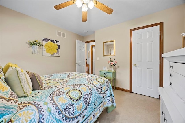 1408 Fernledge Dr, Shaler, PA 15101 - bedroom featuring light colored carpet, baseboards, and a ceiling fan