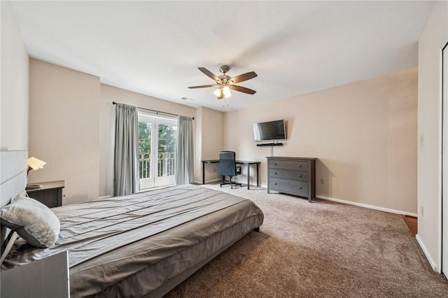 4677 Bayard St Unit 201, Oakland, PA 15213 - bedroom with carpet flooring, baseboards, and ceiling fan
