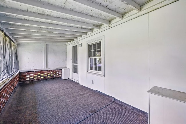 1060 S Hermitage Rd, Hermitage, PA 16148 - unfurnished sunroom with beamed ceiling