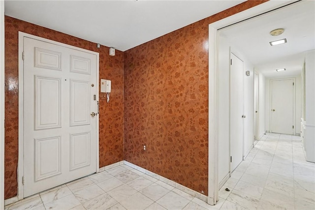 5048 5th Ave Unit 101, Shadyside, PA 15232 - entrance foyer with light marble finish floors and baseboards