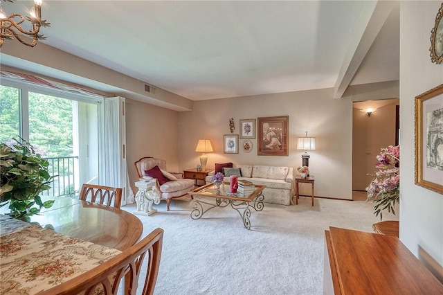 551 Sloop Dr Unit 61, Mccandless, PA 15237 - living area featuring carpet floors and a chandelier