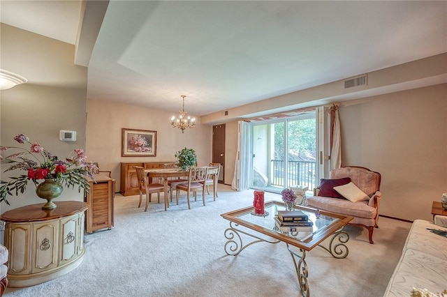 551 Sloop Dr Unit 61, Mccandless, PA 15237 - living room with light colored carpet and a chandelier