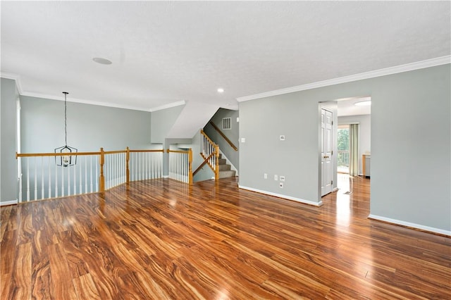 2000 Michael Dr, Baldwin Boro, PA 15227 - unfurnished room featuring wood finished floors, baseboards, ornamental molding, and recessed lighting