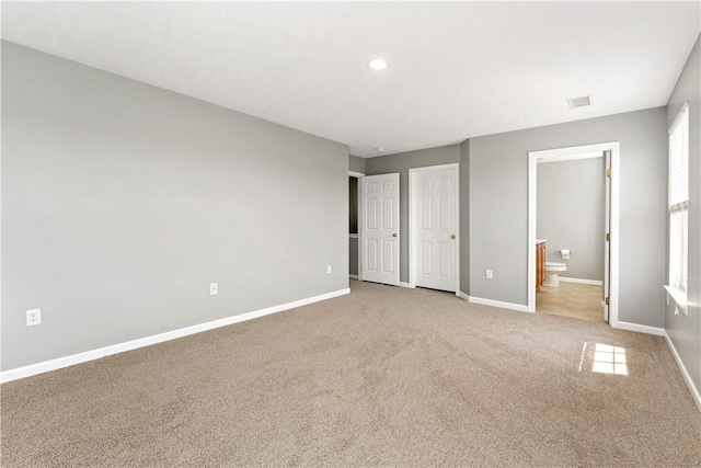 2000 Michael Dr, Baldwin Boro, PA 15227 - unfurnished bedroom featuring baseboards, carpet, ensuite bathroom, and recessed lighting