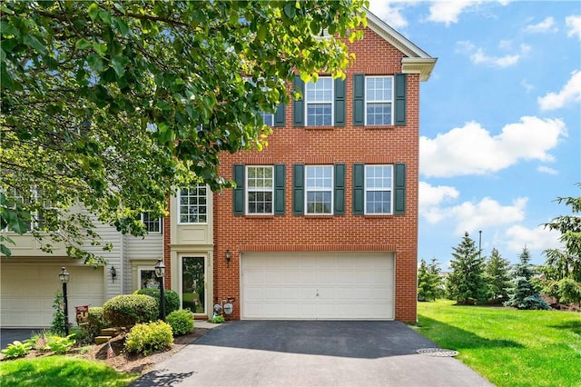 2000 Michael Dr, Baldwin Boro, PA 15227 - view of front of house featuring driveway, an attached garage, brick siding, and a front yard