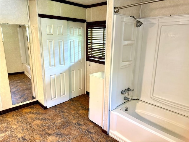 128 Main St, Perry Twp Fay, PA 15473 - full bathroom featuring shower / bathtub combination and baseboards