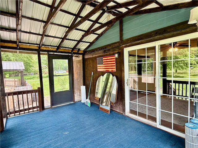 128 Main St, Perry Twp Fay, PA 15473 - unfurnished sunroom featuring lofted ceiling