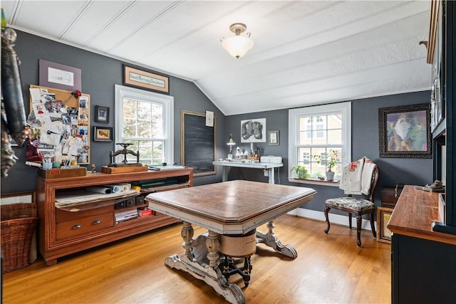 1200 River Rd, Beaver, PA 15009 - office with plenty of natural light, light wood-style floors, and lofted ceiling