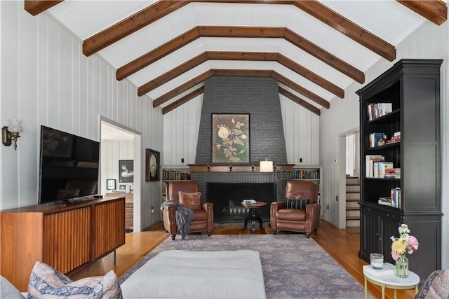 1200 River Rd, Beaver, PA 15009 - living room with wood finished floors and a fireplace
