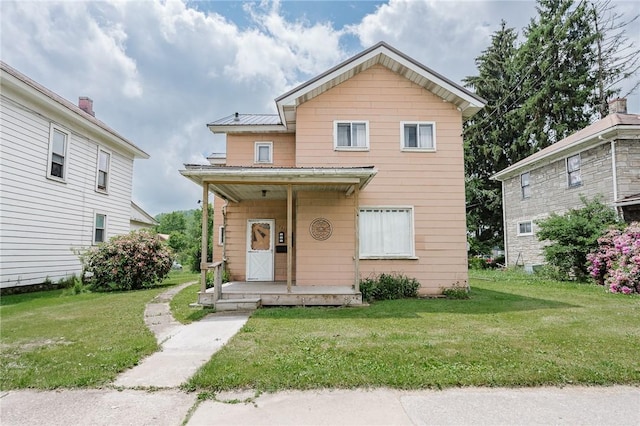 721 W Mahoning St, Punxsutawney Area School District, PA 15767 - view of front of property with a front lawn and metal roof