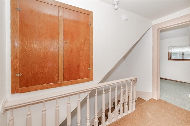 721 W Mahoning St, Punxsutawney Area School District, PA 15767 - staircase featuring carpet