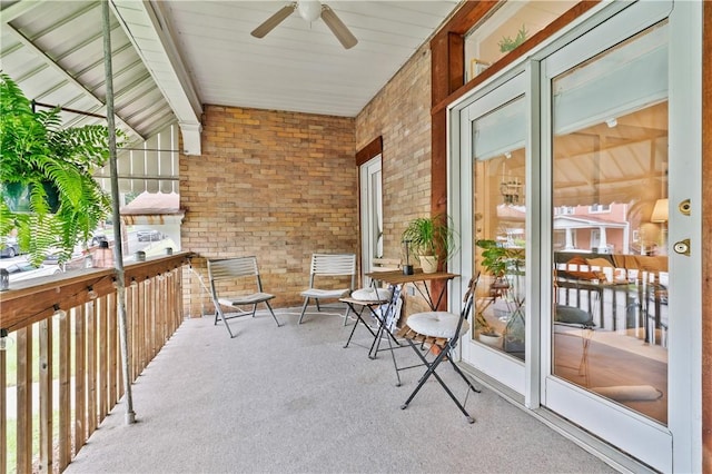 1503 Kenberma Ave, Beechview, PA 15216 - balcony featuring a ceiling fan