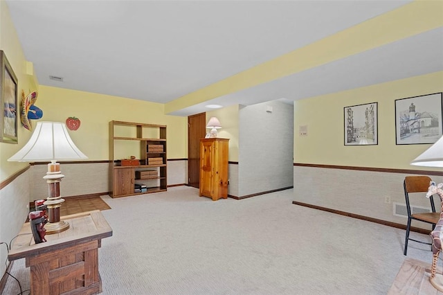 409 Forest Trails Dr, Mccandless, PA 15090 - sitting room with carpet floors and wainscoting