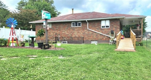 132 Sherwood St, Belle Vernon Fay, PA 15012 - rear view of house featuring brick siding