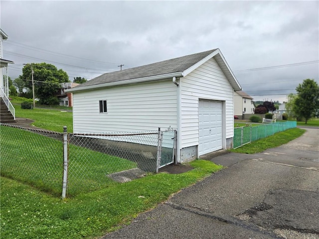 134 E Harvey Ave, Masontown, PA 15461 - detached garage featuring asphalt driveway