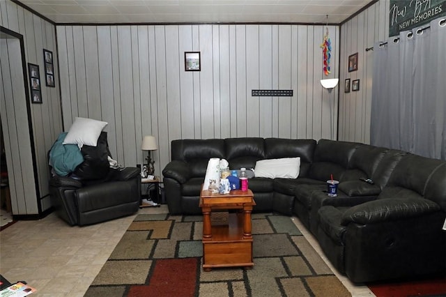 5 Moyer Ave, Scottdale, PA 15683 - living area featuring wood walls