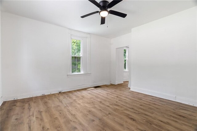 1567 Princeton Blvd, Wilkinsburg, PA 15221 - unfurnished room featuring wood finished floors, baseboards, and ceiling fan