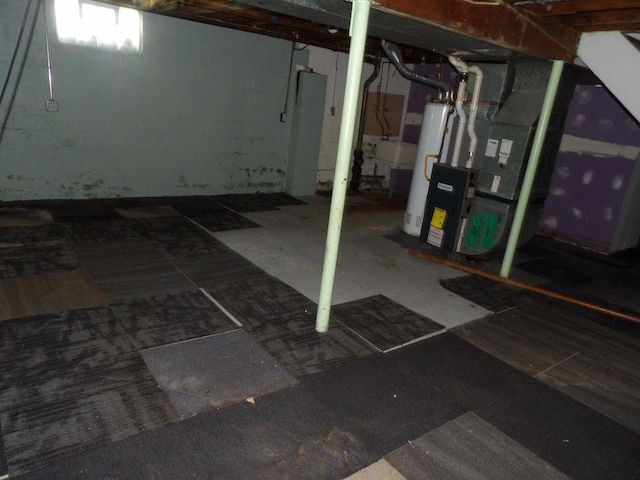 2042 Madison St, Hermitage, PA 16148 - unfinished below grade area with gas water heater