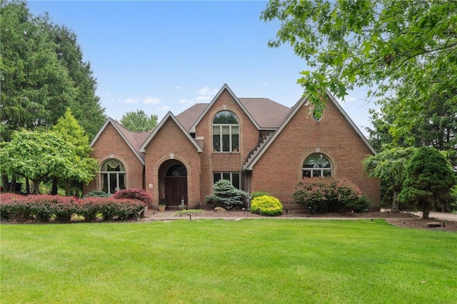 26 Indian Fields Trl, Lower Burrell, PA 15068 - view of front of property with a front lawn and brick siding