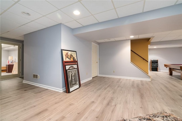 26 Indian Fields Trl, Lower Burrell, PA 15068 - unfurnished room featuring a paneled ceiling, light wood-style floors, baseboards, and recessed lighting