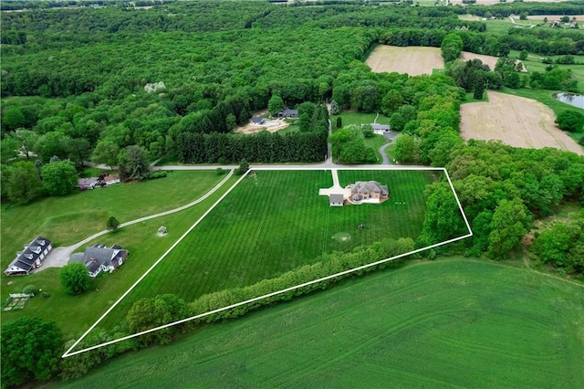 258 Smith Rd, Connoquenessing Twp, PA 16053 - aerial overview of property's location with property parcel outlined and rural landscape
