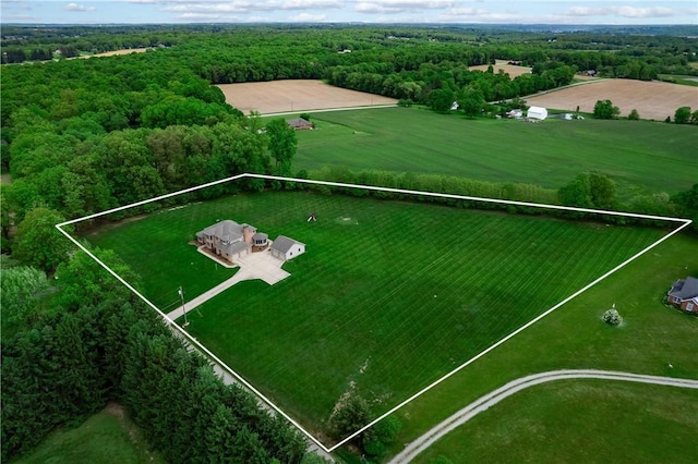 258 Smith Rd, Connoquenessing Twp, PA 16053 - aerial view of sparsely populated area featuring property boundaries highlighted and a forest