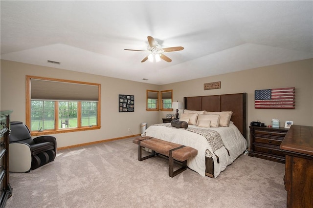 258 Smith Rd, Connoquenessing Twp, PA 16053 - bedroom with light carpet, baseboards, and ceiling fan