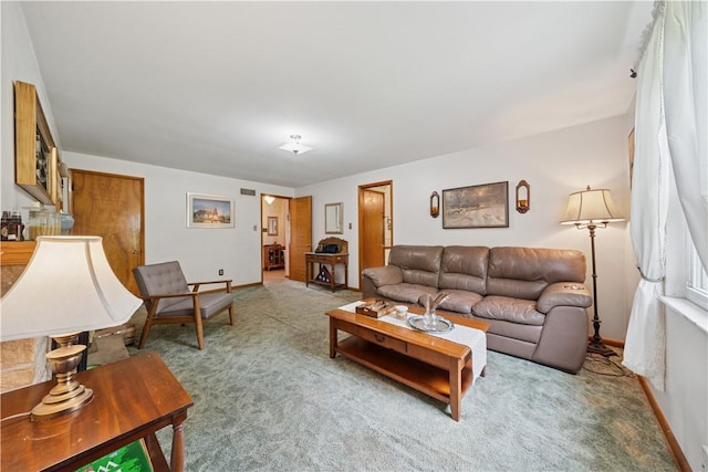 431 Darrell Dr, Penn Hills, PA 15235 - carpeted living room with baseboards