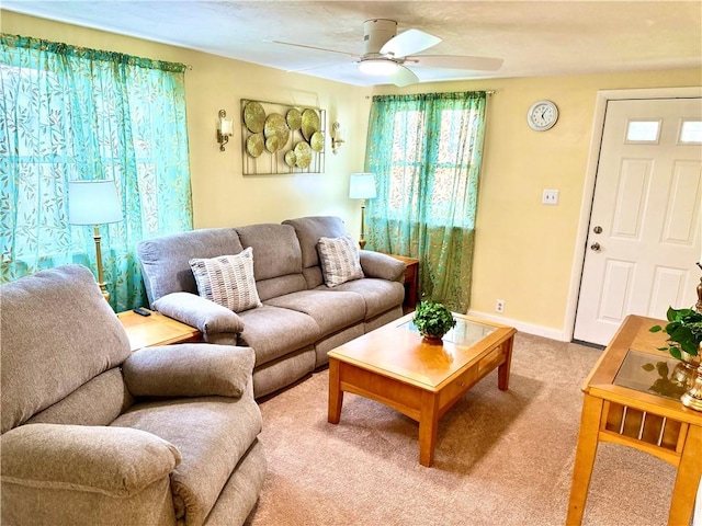 543 N Main St, Masontown, PA 15461 - living area with ceiling fan and light colored carpet