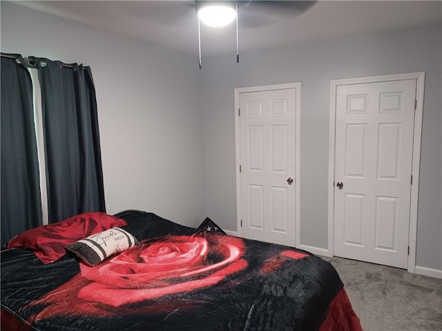 30 Evans Rd, Fallowfield, PA 15022 - bedroom with carpet floors, a ceiling fan, and baseboards
