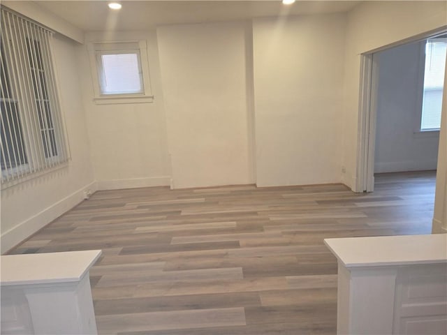 518 Waddell Ave, Clairton, PA 15025 - empty room with recessed lighting, light wood finished floors, healthy amount of natural light, and baseboards