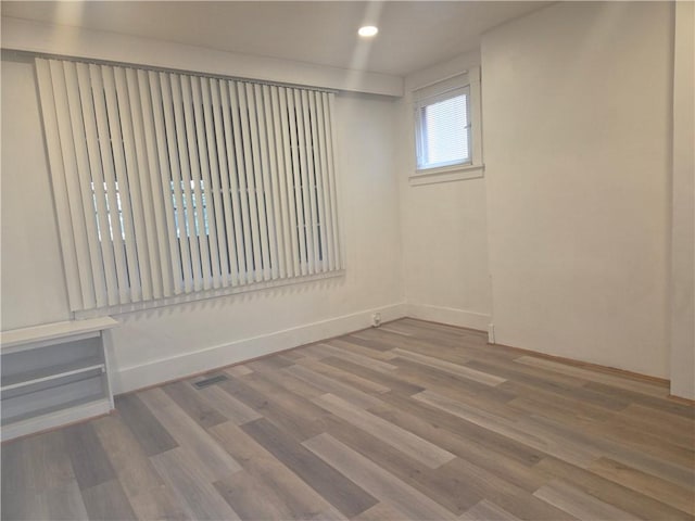 518 Waddell Ave, Clairton, PA 15025 - empty room with baseboards, wood finished floors, and recessed lighting