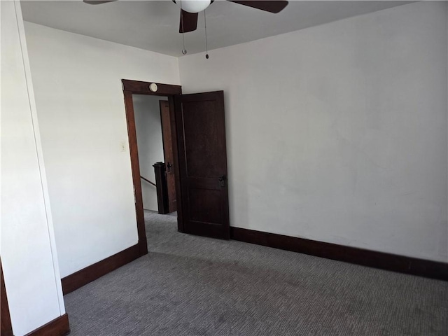 518 Waddell Ave, Clairton, PA 15025 - unfurnished room with carpet floors, a ceiling fan, and baseboards