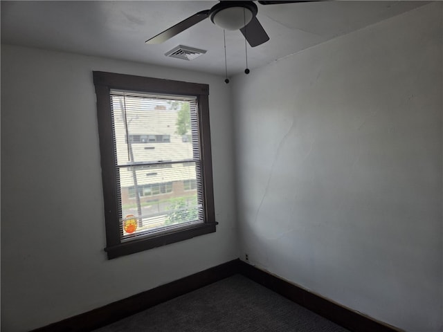 518 Waddell Ave, Clairton, PA 15025 - empty room featuring healthy amount of natural light, ceiling fan, and baseboards