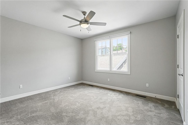1621 Overton Ln, Squirrel Hill, PA 15217 - spare room featuring carpet floors, ceiling fan, and baseboards
