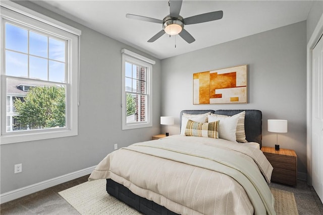 1621 Overton Ln, Squirrel Hill, PA 15217 - bedroom featuring carpet flooring, baseboards, and ceiling fan