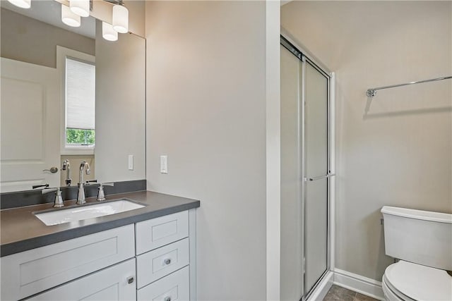 1621 Overton Ln, Squirrel Hill, PA 15217 - full bath featuring toilet, vanity, a stall shower, and baseboards