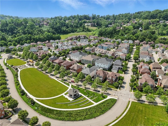 1621 Overton Ln, Squirrel Hill, PA 15217 - aerial perspective of suburban area with a tree filled landscape