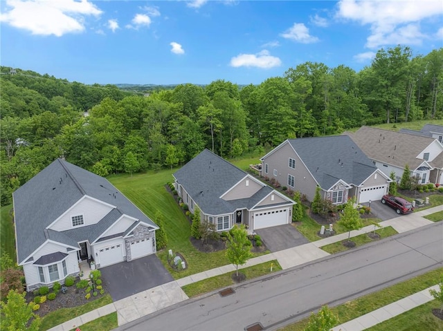 273 Jefferson Ln, Cranberry Twp, PA 16066 - aerial view of residential area featuring a forest