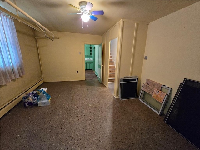 229 Bluff St, Canonsburg, PA 15317 - corridor featuring speckled floor and a baseboard radiator