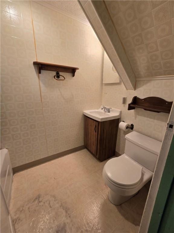 229 Bluff St, Canonsburg, PA 15317 - bathroom featuring toilet, vanity, and tile patterned floors