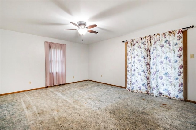 2712 State Route 351, Little Beaver Twp, PA 16120 - unfurnished room featuring a ceiling fan, carpet floors, and baseboards