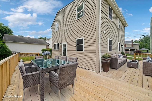 1004 Government Rd, Penn Twp Wml, PA 15642 - wooden terrace featuring an outdoor living space and outdoor dining space