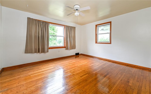 2760 Ridge Road Ext, Economy, PA 15005 - spare room featuring light wood finished floors, ceiling fan, and baseboards