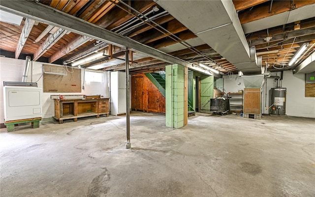 2760 Ridge Road Ext, Economy, PA 15005 - below grade area featuring washer / dryer and water heater
