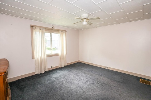409 Summit St, Grove City Boro, PA 16127 - empty room with dark carpet and ceiling fan