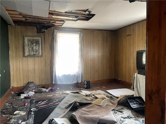 189 Beaver St, Leetsdale, PA 15056 - bedroom with baseboards and wooden walls